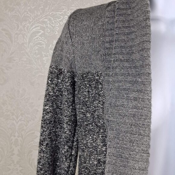 Ruby Moon Size Small Two Tone Gray Open Cardigan Sweater Tunic Length EUC - Picture 2 of 10